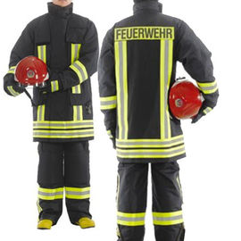 De dubbele van de het Kostuum Zwarte/Fluorescente Kleur van de Jasjebrandweerman Waterdichte Laag