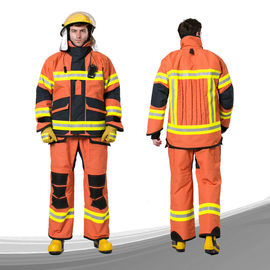 Oranje Eenvormig, Hoog de Duurzaamheids Vuurvast Kostuum van de Kleurenbrandbestrijder